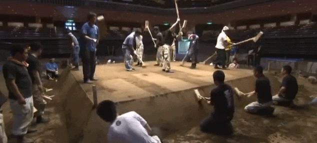 Seeing How A Sumo Ring Gets Built Is Truly Fascinating