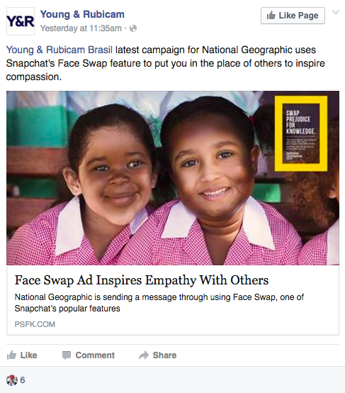 National Geographic Launches Face Swap Campaign, What Could Possibly Go Wrong? 