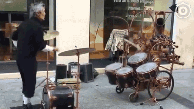Give This Skilled Juggle-Drumming Street Performer All The World’s Loose Change