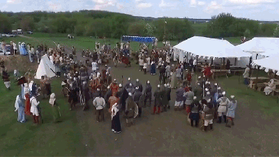 Renaissance Festival Actor Spears A Historically-Inaccurate Drone Right Out Of The Sky