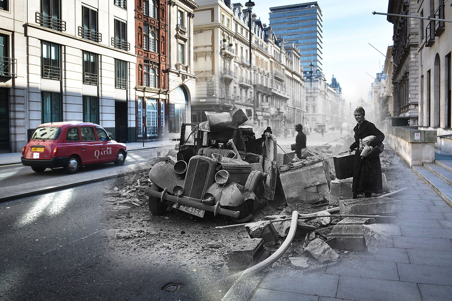 Frightening Composite Photos Retell The Terror Of The London Blitz
