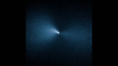 Hubble Just Caught A Close-Up View Of What Flying Into An Active Comet Looks Like