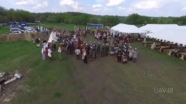When Past And Future Collide: Russian Takes Out Drone With Spear