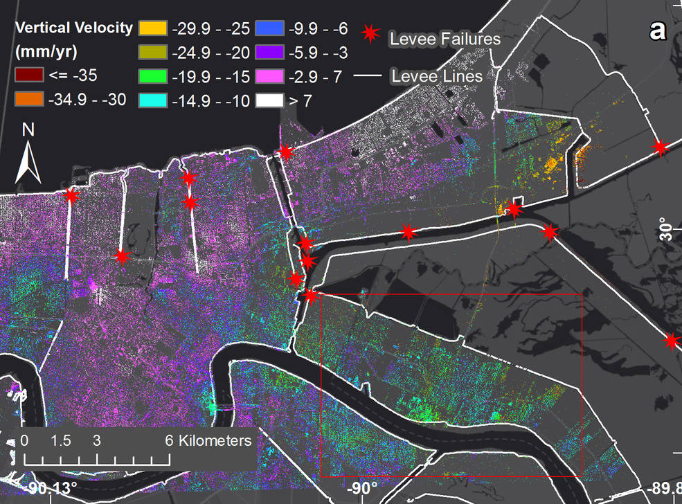 NASA Maps Show How Fast New Orleans Is Sinking