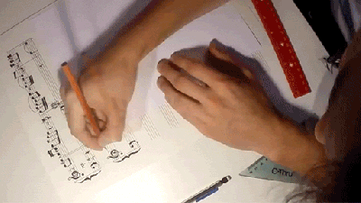 Hand Drawing Sheet Music Is Such An Impressive Skill