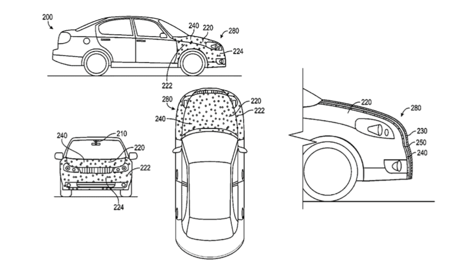 Google Patented A Sticky Car Hood That Traps Pedestrians Like Flies To Keep Them Safe