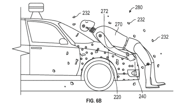 Google Patented A Sticky Car Hood That Traps Pedestrians Like Flies To Keep Them Safe