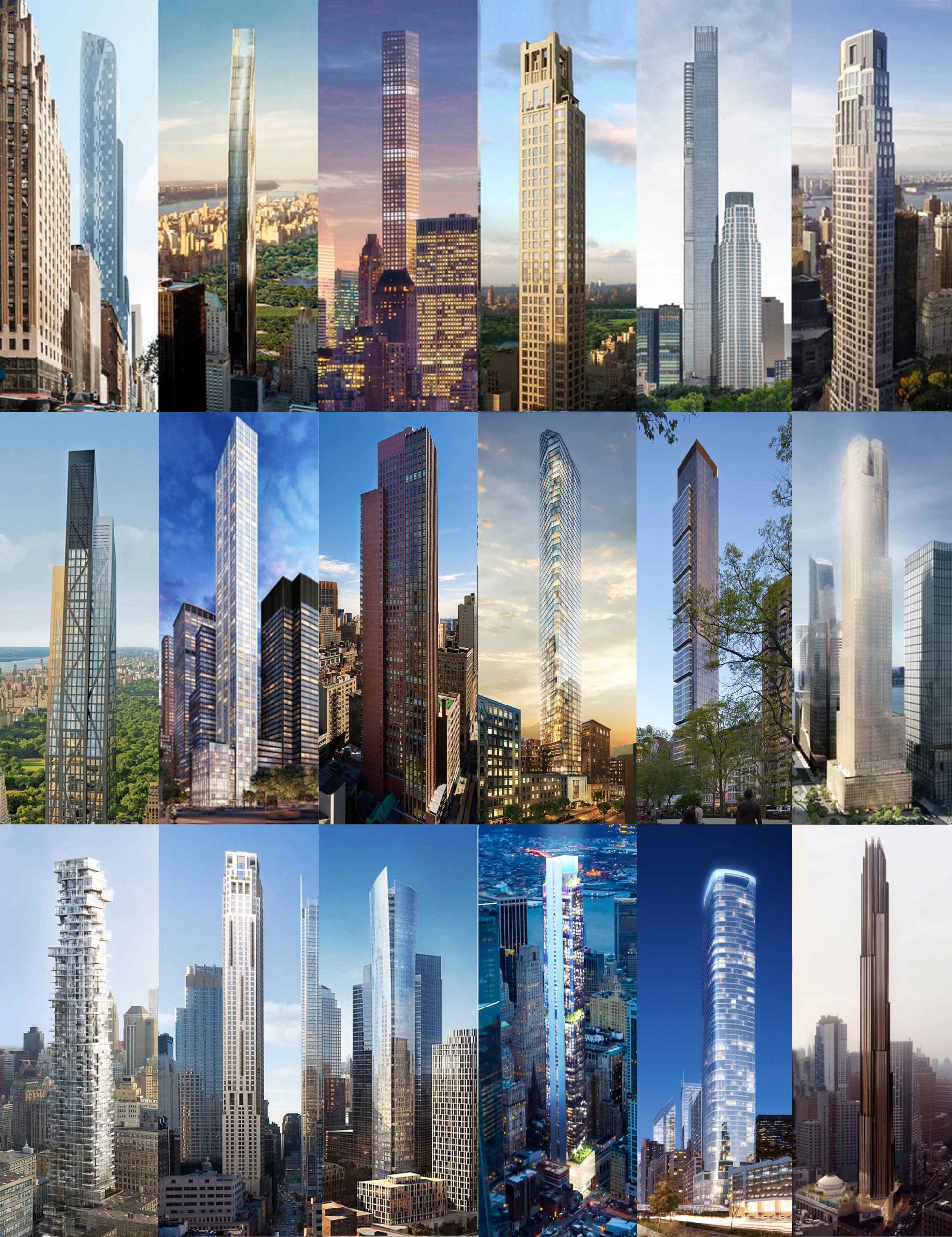 How NYC’s Super Skinny Skyscrapers Stack Up Next To The World’s Tallest Buildings 
