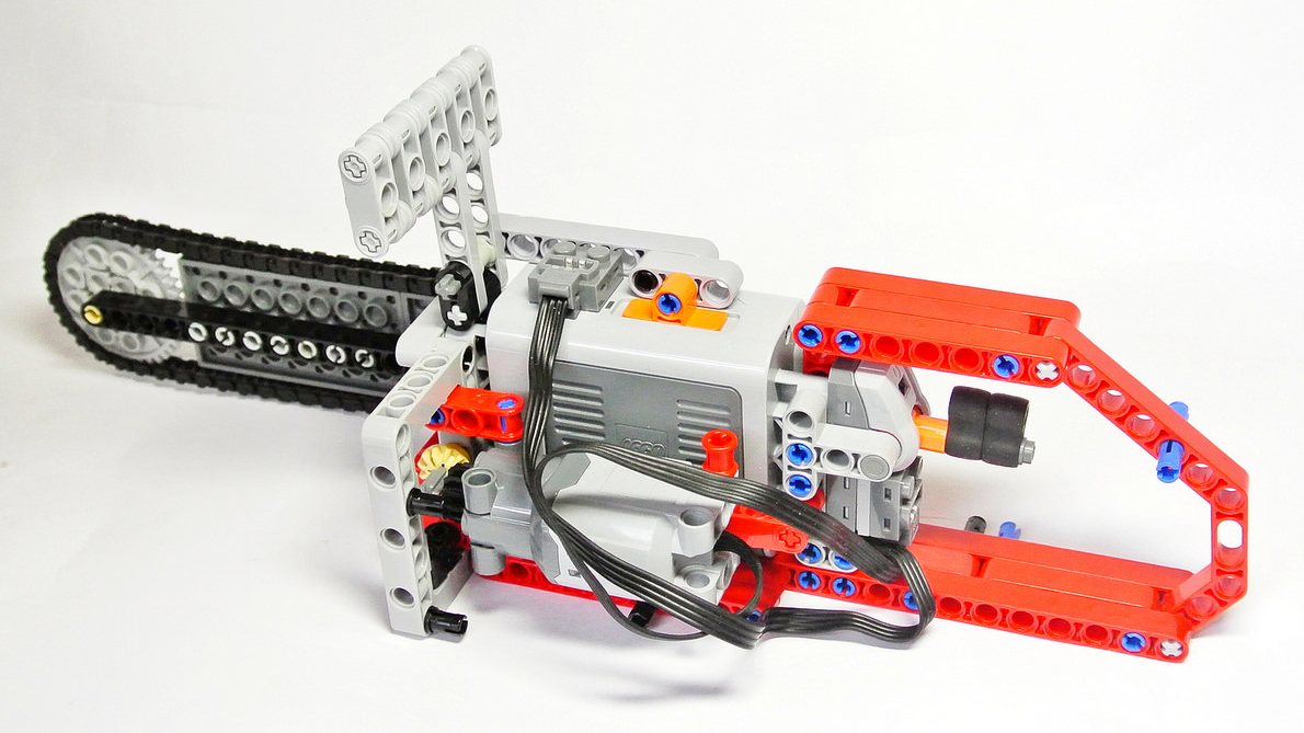 Working LEGO Chainsaw Makes Short Work Of LEGO Forests