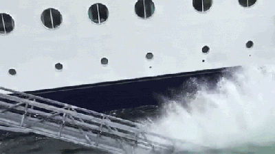 Watch A Cruise Ship Crash Into The Side Of The Dock