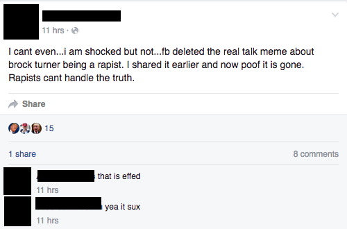Facebook Removed A Stanford Rapist Meme And Users Are Pissed