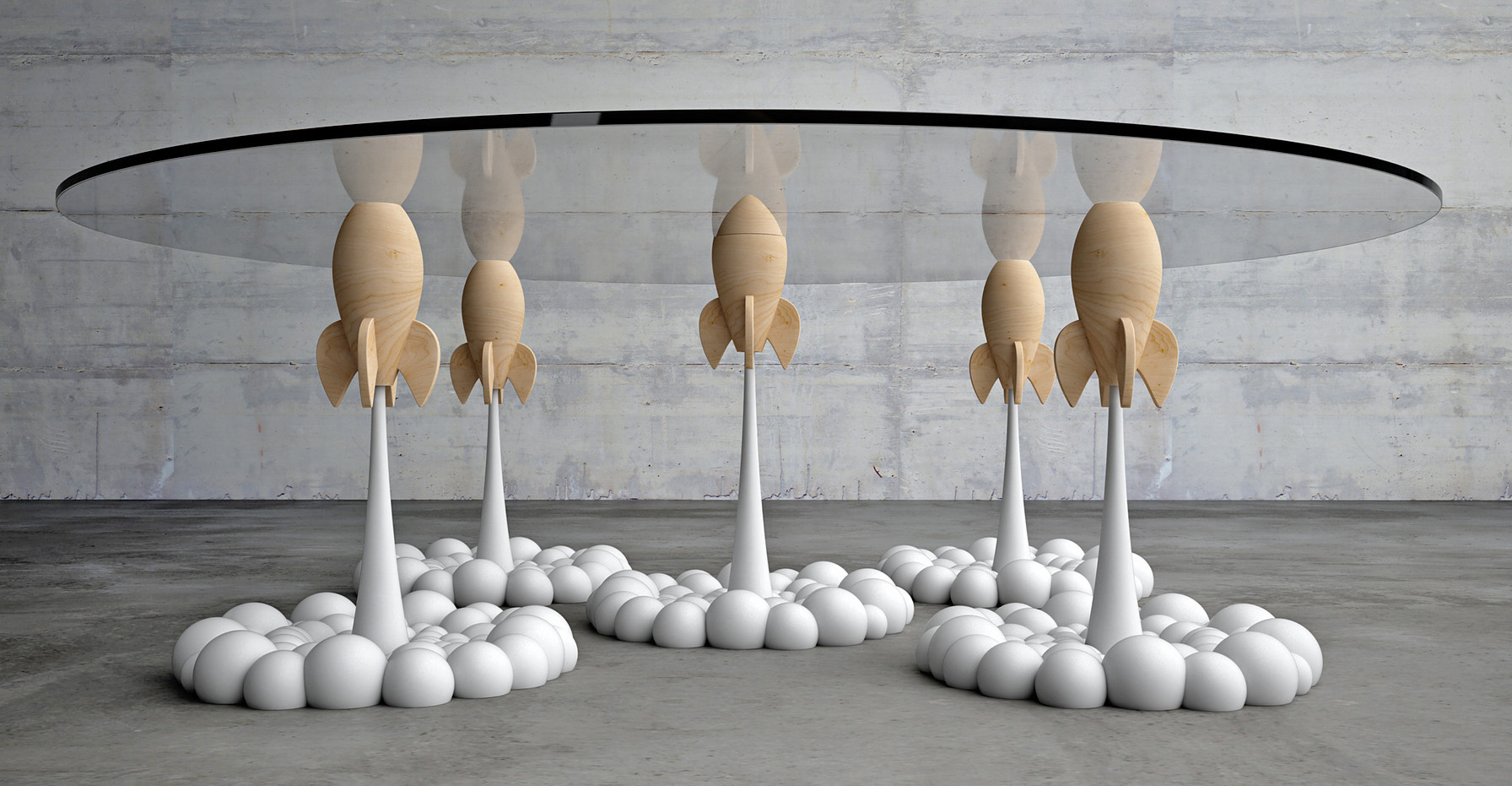 Whimsical Coffee Table Recreates The Start Of Our Planet’s Nuclear Apocalypse