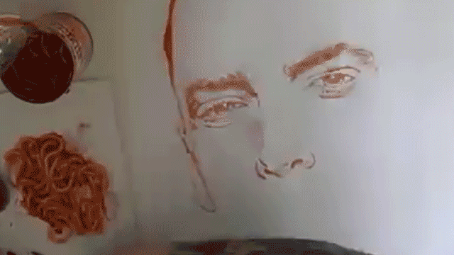 Artist Draws Eminem Out Of Spaghetti, Because Memes Never Die
