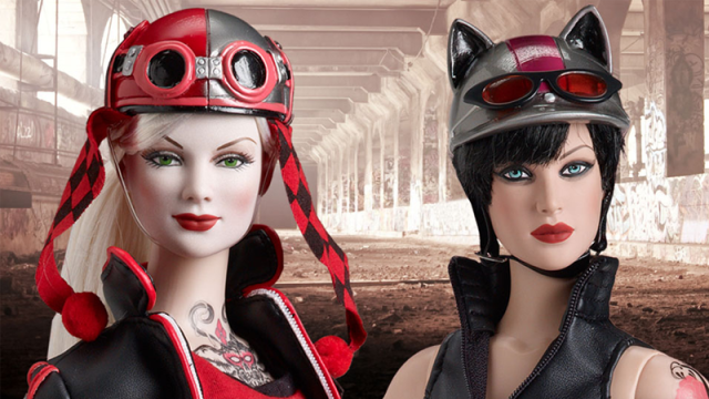 Harley Quinn And Catwoman Become Biker Barbies With Tonner’s ‘Gotham City Garage’ Dolls