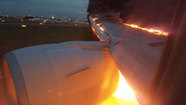 This Is What It Looks Like When Your Plane Catches On Fire