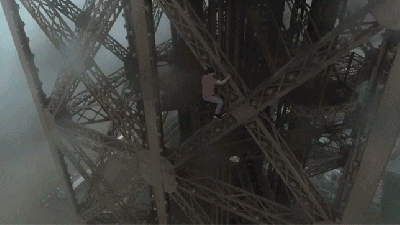 Idiots Climb The Eiffel Tower For Laughs
