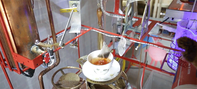 Watch This Wacky Automated Breakfast Machine Make Eggs, Toast And Tea