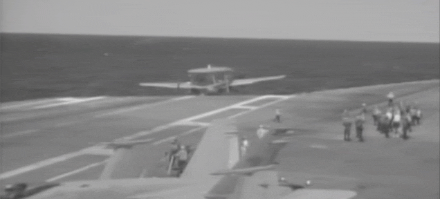 Watch A Plane Almost Fall Off An Aircraft Carrier After A Cable Suddenly Snaps