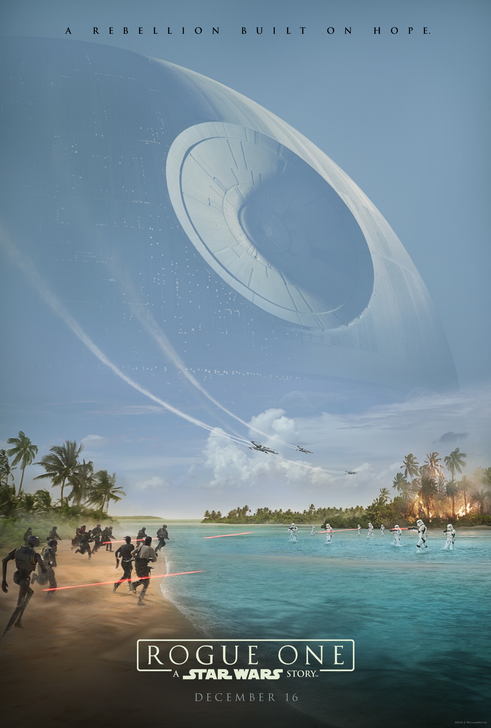 The First Poster For Rogue One: A Star Wars Story Shows A Battle In Paradise