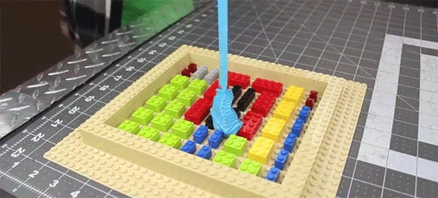 Watch Silicone Get Happily Poured Over Lego Bricks