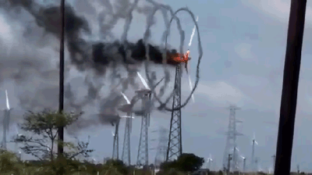 A Malfunctioning, Flaming Wind Turbine Is Actually Quite Beautiful