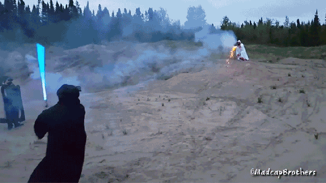 Watch A Real-Life Jedi Deflect Fireworks With A Lightsaber