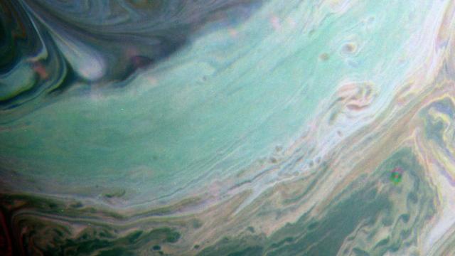 Saturn’s Oil Drop Surface Looks Incredible Through An Infrared Lens