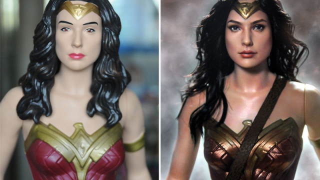 Artist Turns $20 Wonder Woman Toy Into A Spectacular Miniaturized Gal Gadot