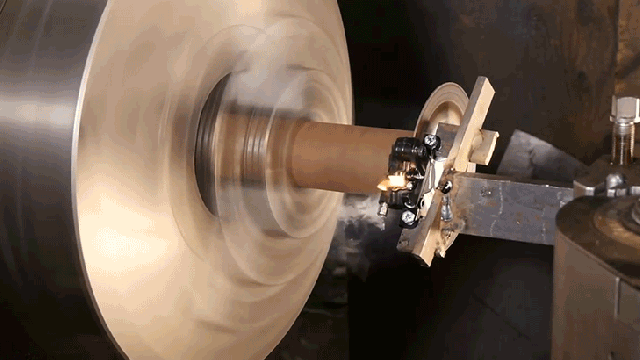 Bicycle Brakes Are No Match For A Spinning Lathe