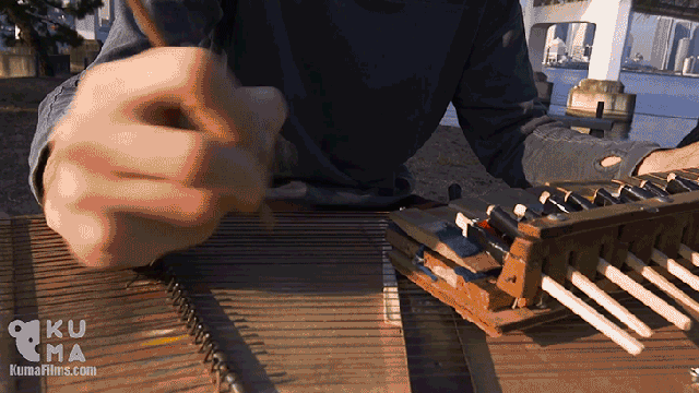 Guy Hacks Together A Piano From Chopsticks And Other Instruments And It Sounds Great