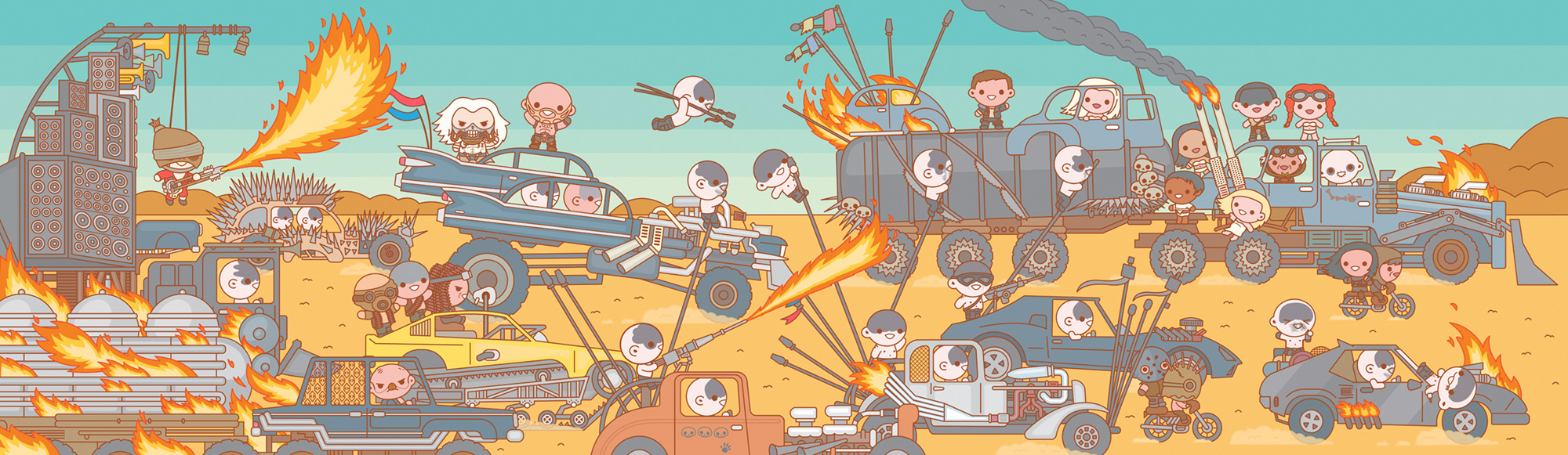 Mad Max, Harry Potter And The Walking Dead Are Adorably Badarse In This Amazing Art