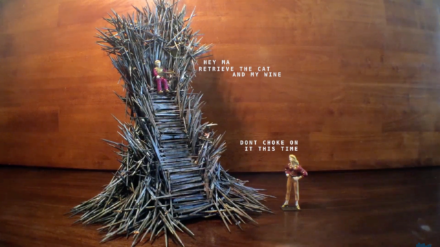 Someone Made A Miniature Of The Original Iron Throne And Ouch My Butt