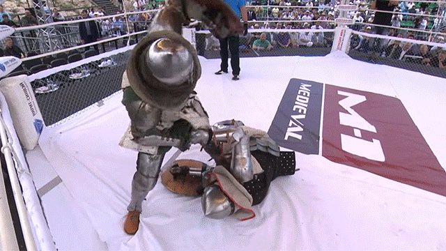 Watch A Professional Knight Get His Metal-Plated Arse Handed To Him