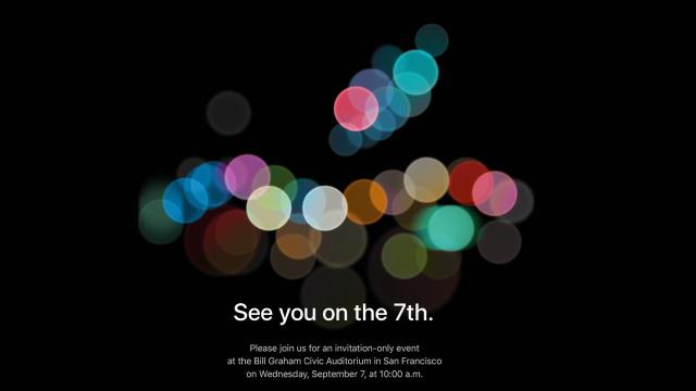 Apple’s Big iPhone Event Is September 7
