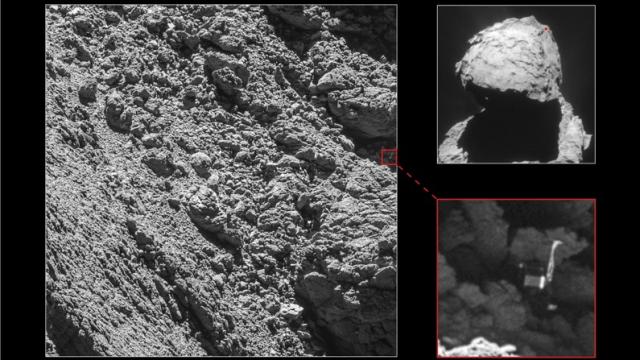 Lost Philae Lander Found Wedged Into A Crack On Its Comet