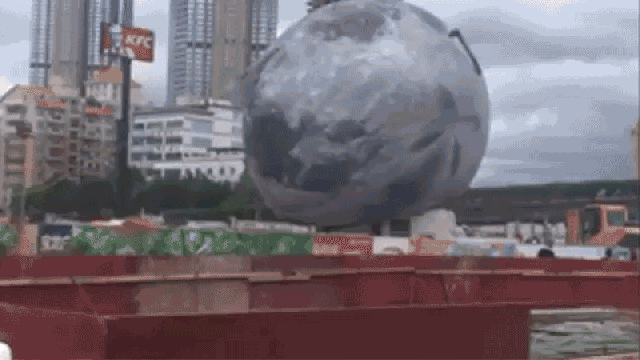Inflatable Moon And A Typhoon Joined Forces To Destroy This City