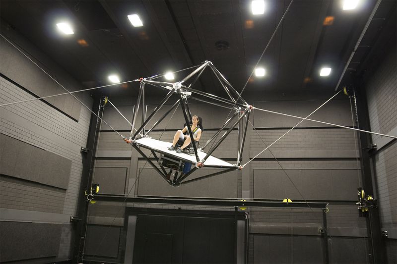 This High-Speed Simulator Suspended From Cables Looks Like So Much Fun