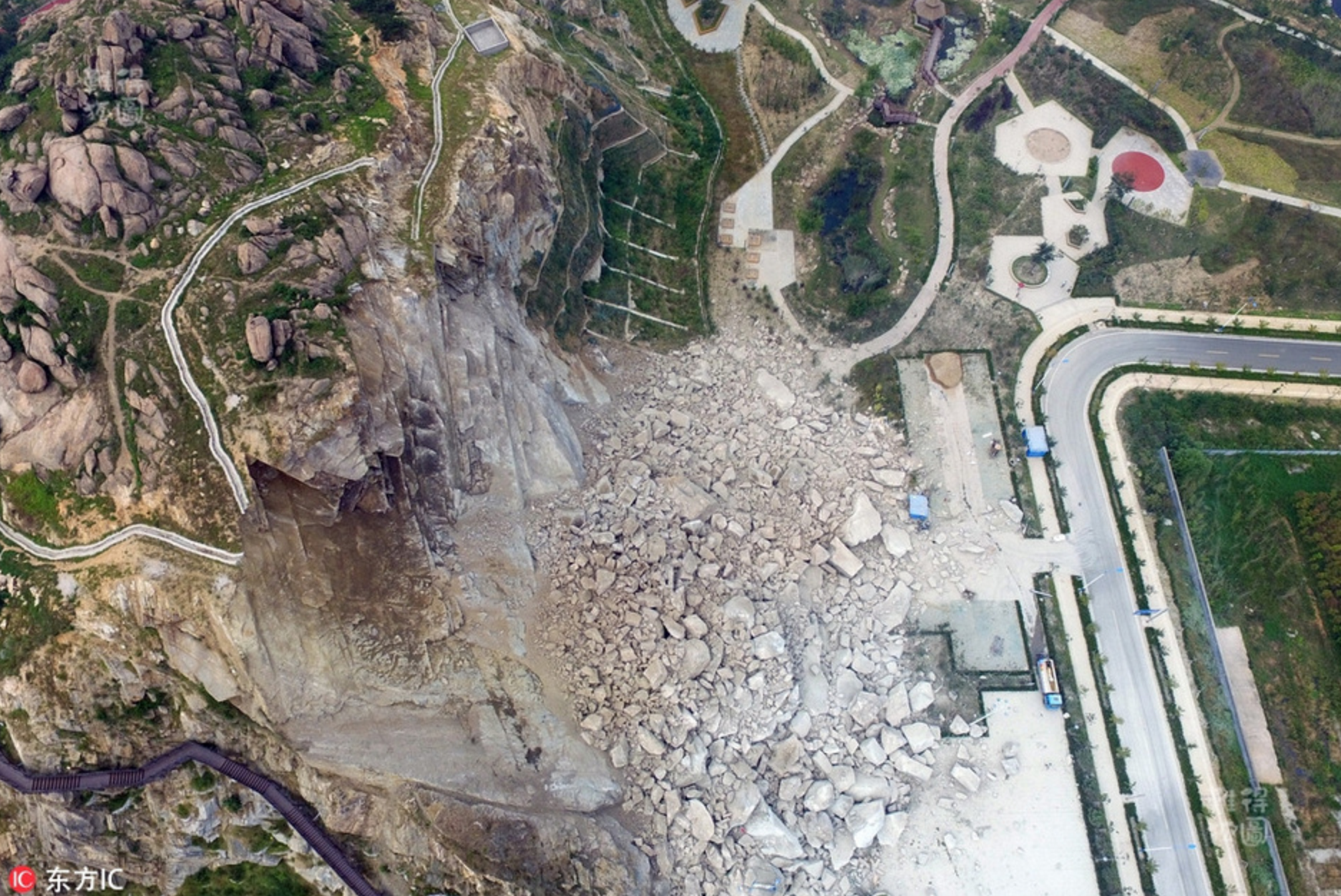 Giant Rockslide Slams Into Park Just Days Before Opening
