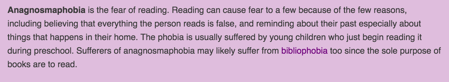 Gizmodo Frights: The Spookiest Phobias From The Wikipedia Of Fear