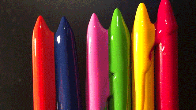 Watch Crayons Melt Into Wonderful Blobs Of Colour
