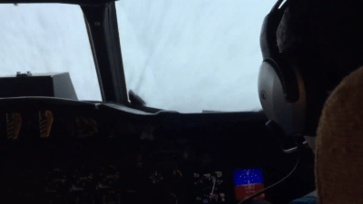 What Pilots See When They Fly Into Hurricane Matthew