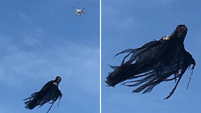 Hero Uncle Terrorizes Public With Drone-Mounted Angel Of Death