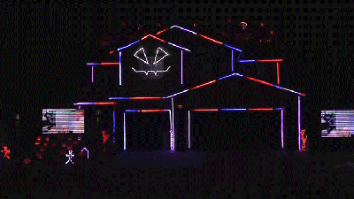 Spectacular Halloween Light Show Will Make You Glad You’re Not This Guy’s Neighbour