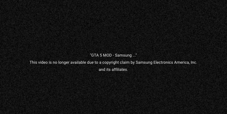 Samsung Doesn’t Think That GTA Mod Is Very Funny
