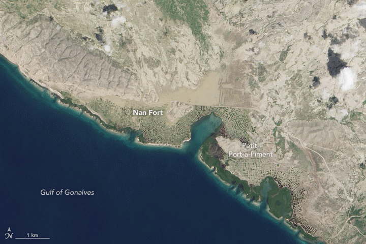 Satellite Images Show Haiti Stripped Bare By Hurricane Matthew