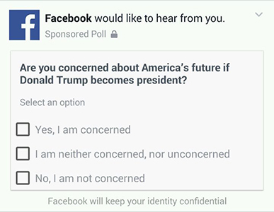 This Facebook Poll About Donald Trump Sure Is Weird