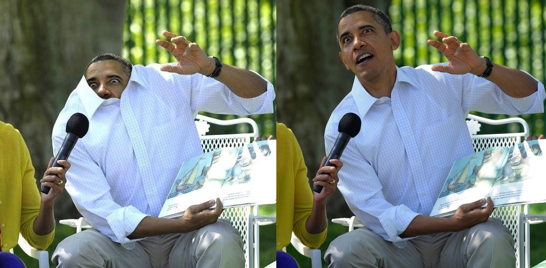 This Photo Of President Obama In His Shirt Is Totally Fake