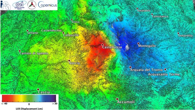 How Much Central Italy Heaved During Its Huge Earthquake