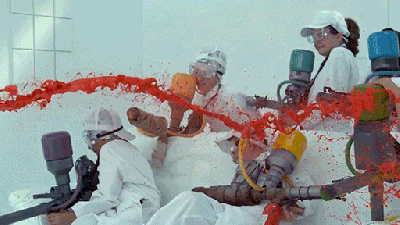 Shooting Crazy Super Soakers Filled With Paint Is A Lot Of Silly Fun