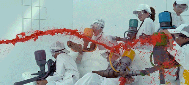 Shooting Crazy Super Soakers Filled With Paint Is A Lot Of Silly Fun